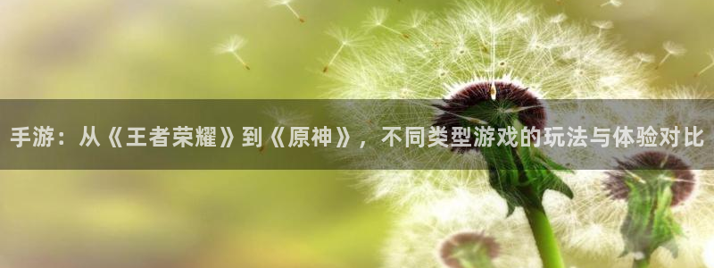 三牛娱乐官网：手游：从《王者荣耀》到《原神》，不同类型游戏的