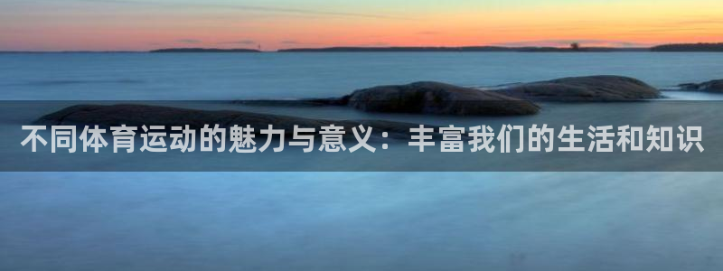 ug环球官网登录入口：不同体育运动的魅力与意义：丰富我们的生活和知识